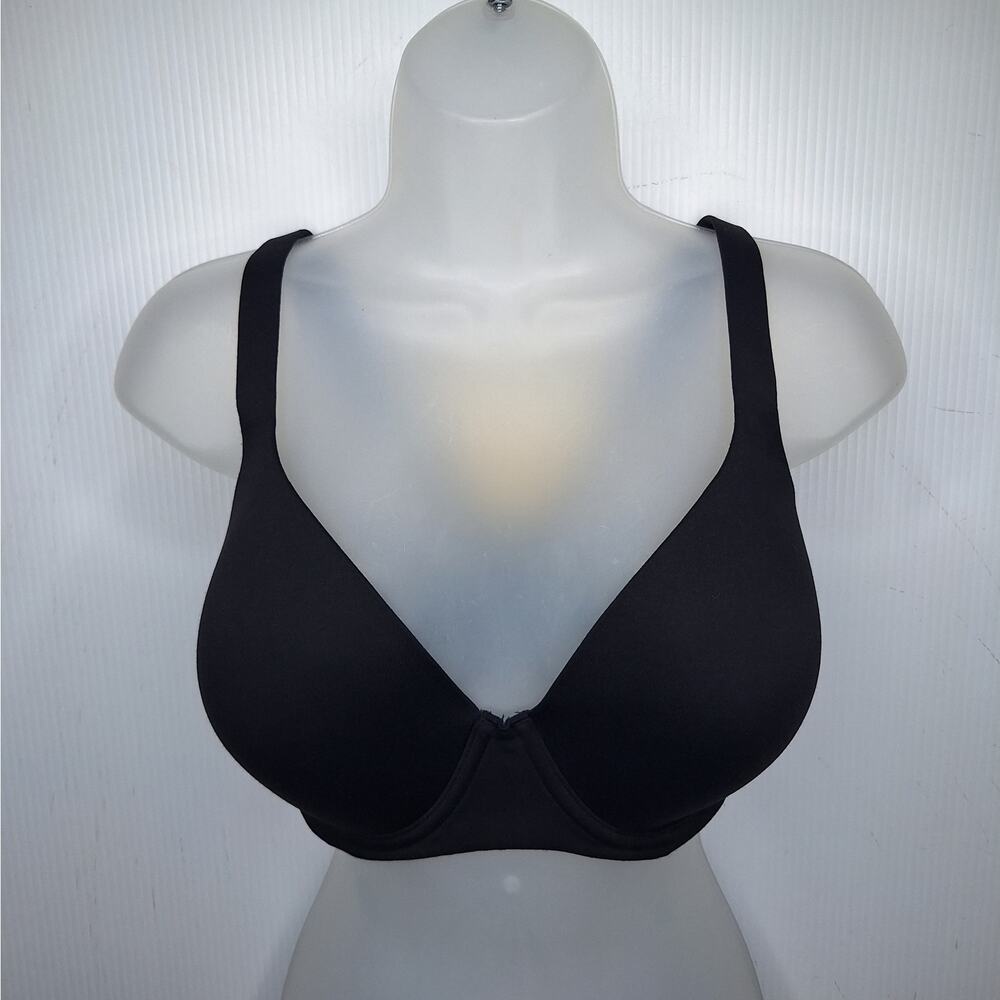 SOMA Embraceable Perfect Coverage Underwire Bra 38DD Black Comfort Strap T-shirt